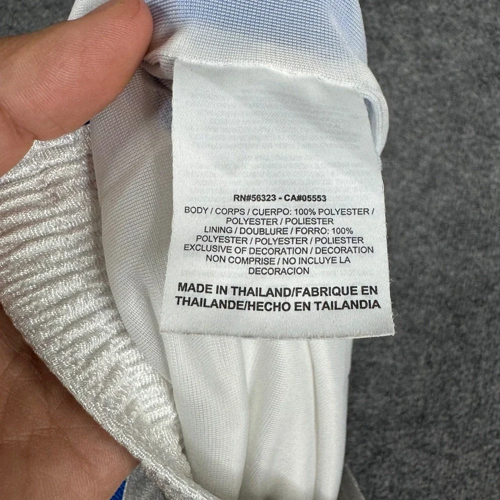 Nike Athletic Shorts Mens Size L White Blue Mesh Basketball Drawstring Stained